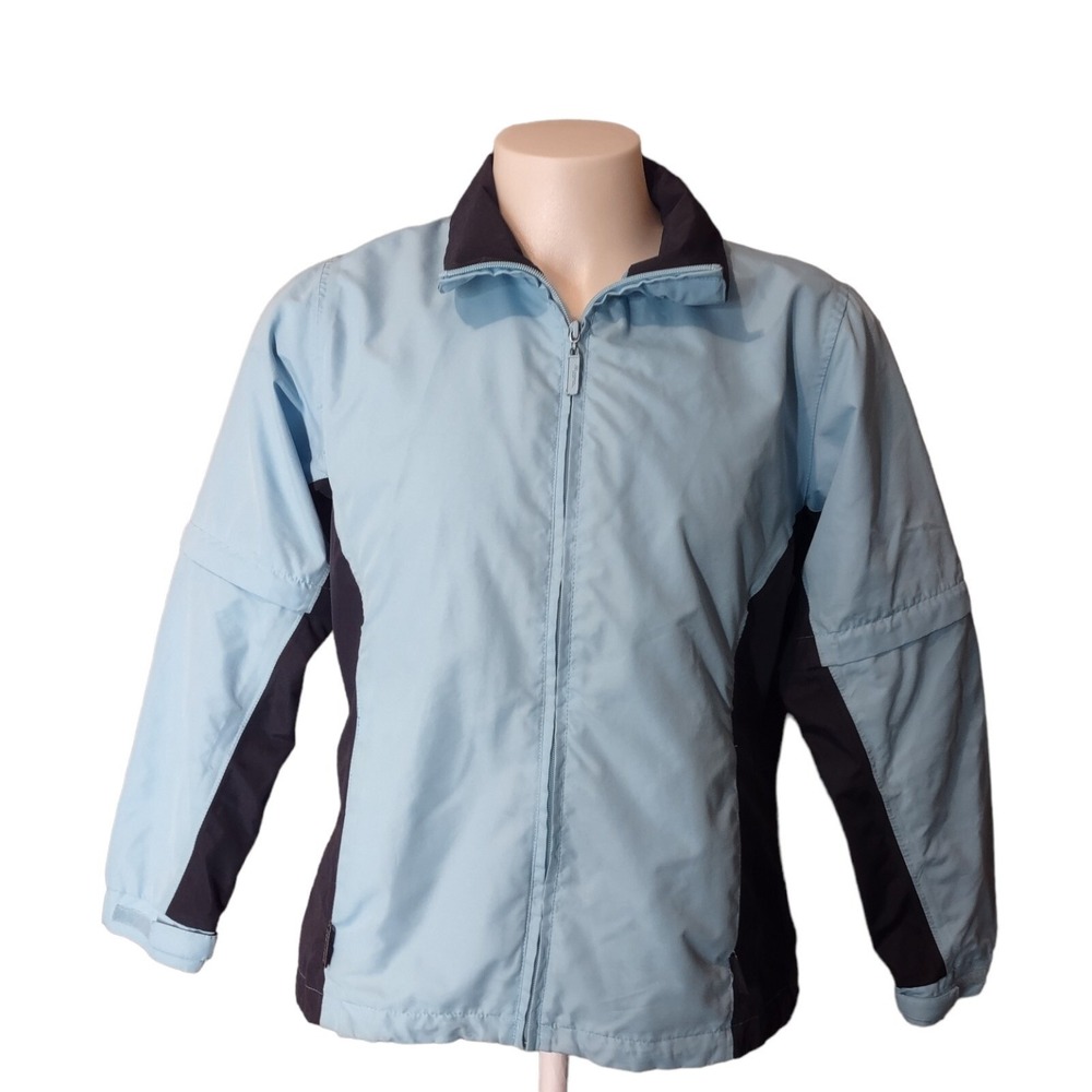 The‎ Weather Company Convertible Jacket Womens S Blue Windbreaker Golf Gorp Core